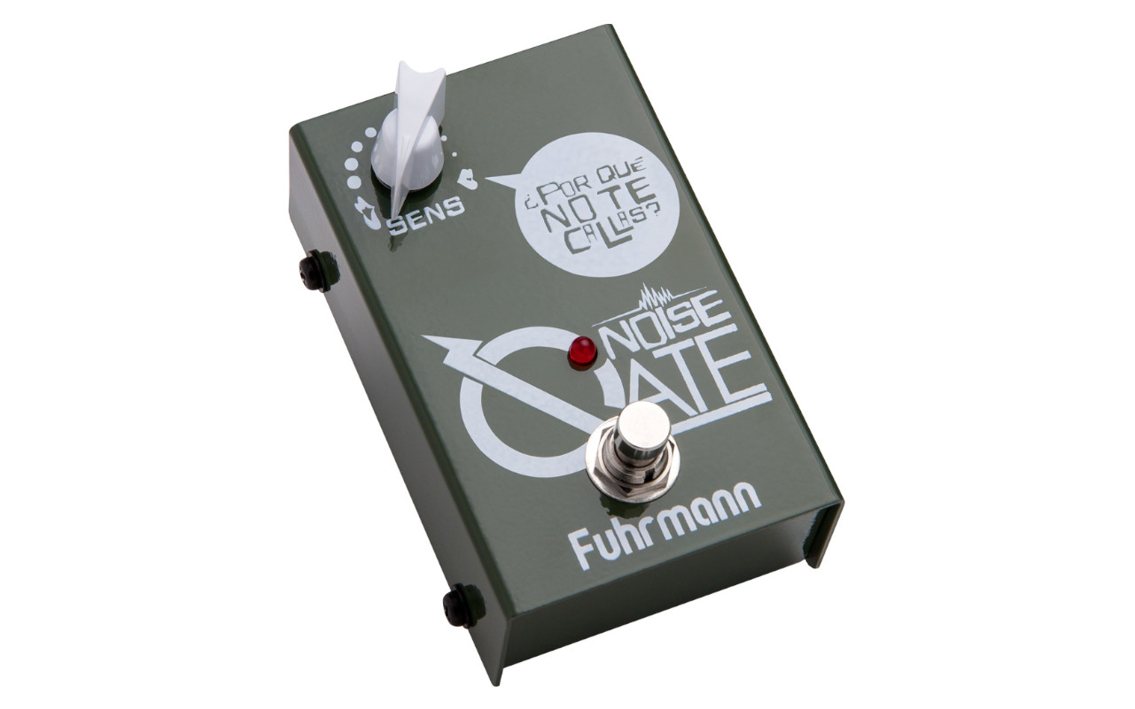 A imagem mostra um pedal fuhrmann noise gate ng20 em um fundo branco