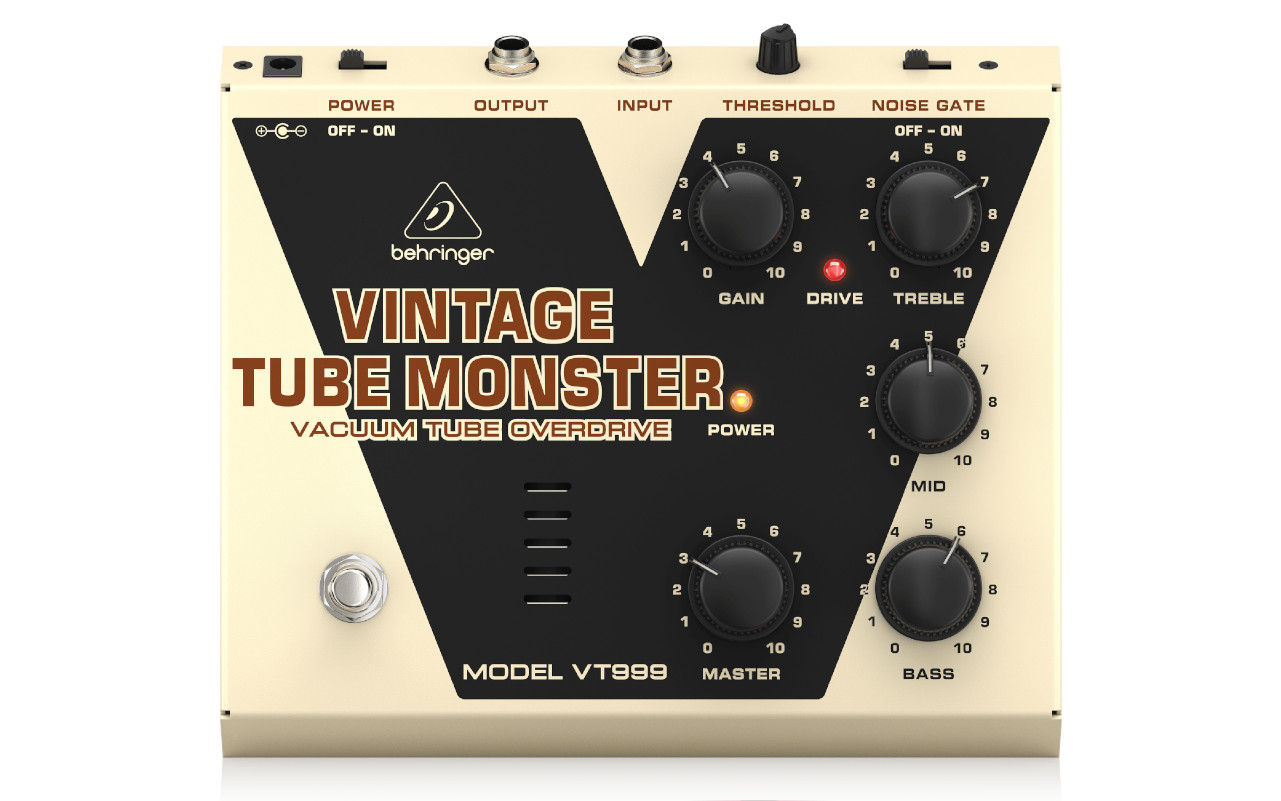 A imagem mostra um BEHRINGER VT999 VINTAGE TUBE MONSTER em um fundo branco
